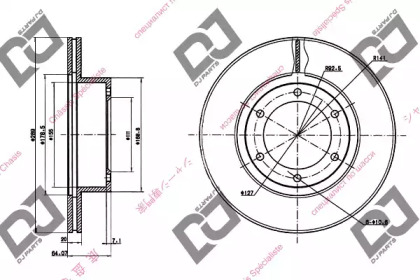 Тормозной диск DJ PARTS BD1229